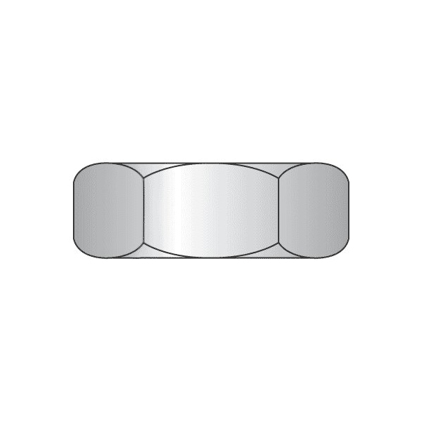 Newport Fasteners Jam Nut, 1/2"-13, 18-8 Stainless Steel, Not Graded, Plain, 7/16 in Ht, 1000 PK 858401-BR-1000 - main